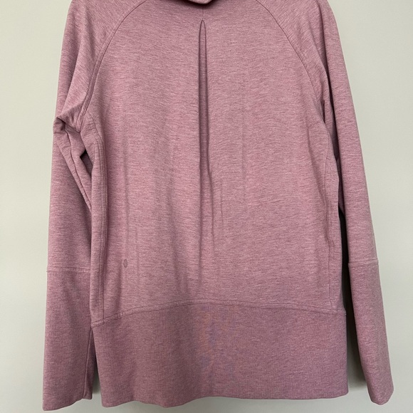Lululemon Size 8 High Lines Pullover Sweatshirt Heathered Mauve Pink Athleisure - Picture 4 of 7